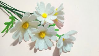 Como hacer flores de tela Daisy Super faciles y rapidas  DIY Manualidades 71 [upl. by Aikim]