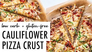 The BEST Cauliflower Pizza Crust [upl. by Oiretule168]