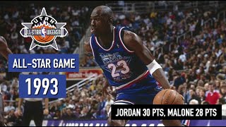 Throwback NBA AllStar Game 1993 East vs West  Full Game Highlights HD [upl. by Annahpos979]