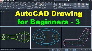 AutoCAD Drawing Tutorial for Beginners  3 [upl. by Naylor]