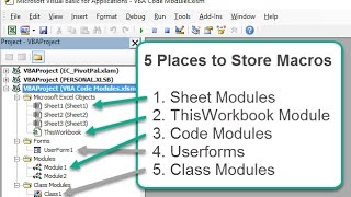 How To Create Vba Code Modules In Excel [upl. by Fraase]