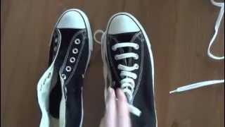 How To Bar Lace Converse High Tops [upl. by Nytsyrk863]