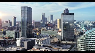 Manchester Skyline Drone Footage 4K UK Skyscrapers 2020 Mavic 2 Pro Eerie Empty Streets CINEMATIC [upl. by Duwe357]