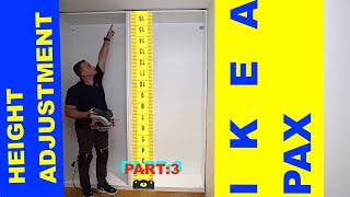 Height Adjustment IKEA PAX WARDROBE Sliding doors PART3 [upl. by Levitt999]