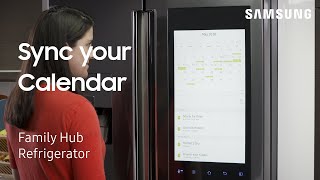 How to sync your Google calendar to your Family Hub refrigerator  Samsung US [upl. by Shantee]