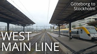 TRAIN DRIVERS VIEW West Main Line GöteborgStockholm [upl. by Magbie277]