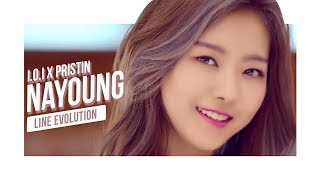 IOI X PRISTIN  Nayoung Line Evolution [upl. by Donata]