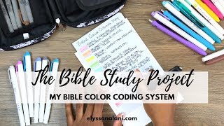 MY BIBLE COLOR CODING SYSTEM  THE BIBLE STUDY PROJECT [upl. by Enileuqaj]