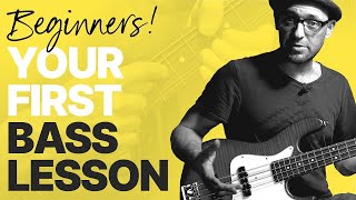 Beginner Bass Lesson Your Very First Steps [upl. by Zoa953]