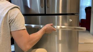 HOW TO REPAIR GE FRENCH DOOR REFRIGERATOR LOOSE DOOR HANDLE [upl. by Grobe]