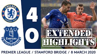 EXTENDED HIGHLIGHTS CHELSEA 40 EVERTON [upl. by Aicirtam249]