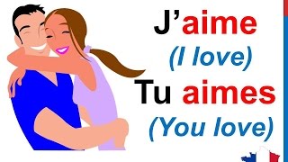 French Lesson 19  AIMER TO LOVE Verb Conjugation Present tense  Conjugaison Indicatif présent [upl. by Marcus]