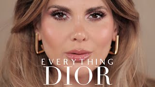 Everything DIOR makeup  ALI ANDREEA [upl. by Ellevehc]