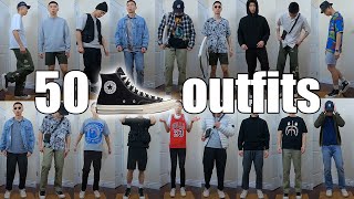 50 CONVERSE CHUCK 70 OUTFITS  STREETWEAR 2021 [upl. by Lorusso]