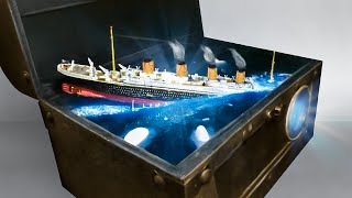 TITANIC SINKING IN A CHESTDiorama  lamp  epoxy resin art [upl. by Isnan41]