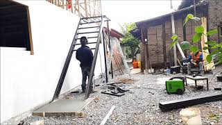 CONSTRUCCION DE ESCALERA EXTERIOR TIMELAPSE [upl. by Sweet706]