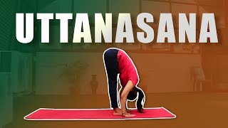 Uttanasana  Yoga Posture  Standing Forward Bend Pose [upl. by Island158]