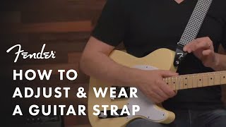 How To Wear a Guitar Strap  Fender [upl. by Scheld]