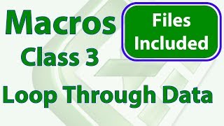 Excel Macro Class 3  Looping through Ranges amp Working with Cells [upl. by Salsbury669]