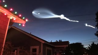 Social media videos capture SpaceX streaking across California skies [upl. by Niras]