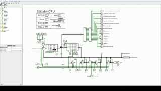 Logisim 8bit CPU Simple [upl. by Geof]