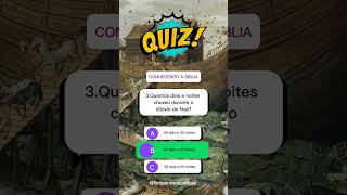 Esse e o 1° Quiz Bíblico Gente 🙏❤️ Quem Ama JESUS Se Inscreva No Meu Canal e mande para mais pessoas [upl. by Malinin126]