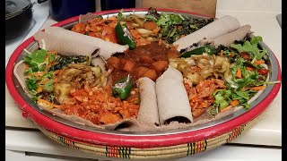 Ethiopian Food  Yetsom BeyaynetuVegan Dishየጾም በያይነቱ [upl. by Lucho211]