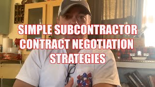 Subcontractor Contract Negotiations [upl. by Sitruk]