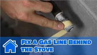 Gas Stoves amp Ovens  How to Fix a Gas Line Behind the Stove [upl. by Neenwahs]