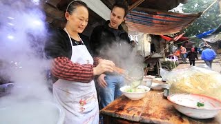 Chinese Street Food Tour in Chongqing China  BEST Alleyway Food in China [upl. by Kirch]