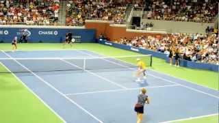 US OPEN 2012  Kim Clijsters Mixed Doubles Point FINAL MATCH [upl. by Barby429]