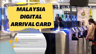 How to Fill Malaysia Digital Arrival Card MDAC  Tutorial [upl. by Eimaraj787]