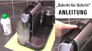 Anleitung Entkalken  Krups Kapselmaschine Nespresso CitizampMilk [upl. by Aikar]