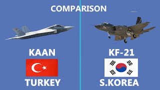 Comparison between S korean KF 21 Boramae and Turkish TFX Kaan [upl. by Oecile993]