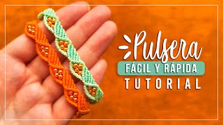 Cómo hacer pulsera de hilo fácil y rápida 23✨ Paso a Paso  DIY Macrame Friendship Bracelet [upl. by Gleeson]