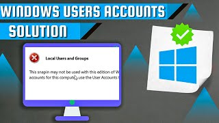 How To Fix local users and groups  Change User Name  In Windows  2021 [upl. by Lebar]