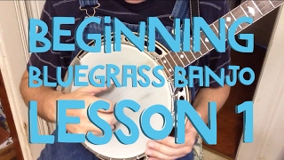 Learn to Play Bluegrass Banjo  Lesson 1 [upl. by Atilrac]