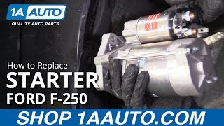 How to Replace Starter 1116 Ford F250 [upl. by Ebag692]