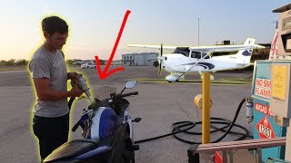 We Put AIRPLANE Fuel In a Motorcycle [upl. by Madanhoj816]