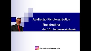 live AULA AVALIAÇÃO DO SISTEMA RESPIRATÓRIO [upl. by Georgianna]