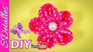 Flores de Tela  CUALQUIER TELA  Video 153  SDetalles  DIY [upl. by Laiceps]