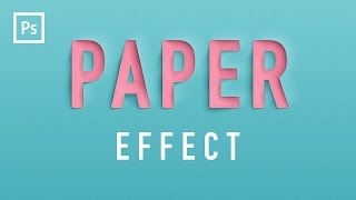 Photoshop Tutorials  Paper Cutout Text Effect [upl. by Kylynn]