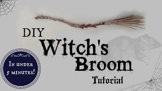 Harry Potter How To — Mini Witchs Brooms DIY Tutorial [upl. by Ahsinar]