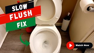 How To Fix A Slow Draining Toilet Without A Plunger [upl. by Trudie237]