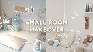 SMALL BEDROOM MAKEOVER 🌱 minimalist on a budget  room tour  Indonesia [upl. by Conah]