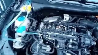 VW GOLF 6 CAYC 16 TDI injectors CR system cleaning [upl. by Aitetel]