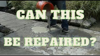 How To Resurface A Badly Damaged Concrete Walkway [upl. by Drue]