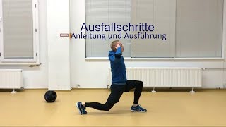 Ausfallschritte Effektives Training für Gesäß Beine und Tiefenmuskulatur [upl. by Mushro]