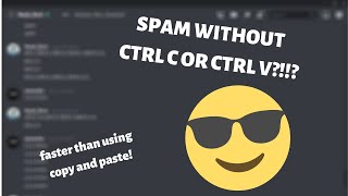 SPAM IN DISCORD WITHOUT COPY AND PASTE  How to spam fast in discord  OiZoni [upl. by Lewert]