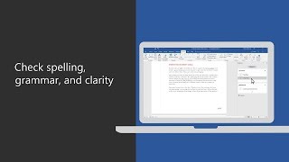 How to check spelling grammar and clarity with Microsoft Word 2016 [upl. by Etiuqal]